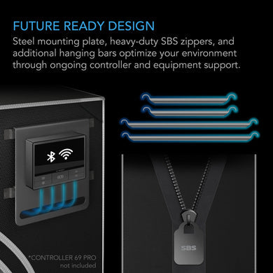 AC Infinity- Cloudlab 642 | Advanced Grow Tent | 120x60x180 CM | 2000D Diamond Mylar Canvas