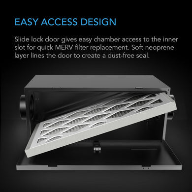 AC Infinity - Air Filter Box | With High Efficacy Filter | 100 MM / 4 Inch