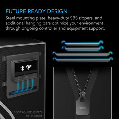 AC Infinity- Cloudlab 894 | Advanced Grow Tent 4x8 FT / 240x120x200 CM | 2000D Diamond Mylar Canvas