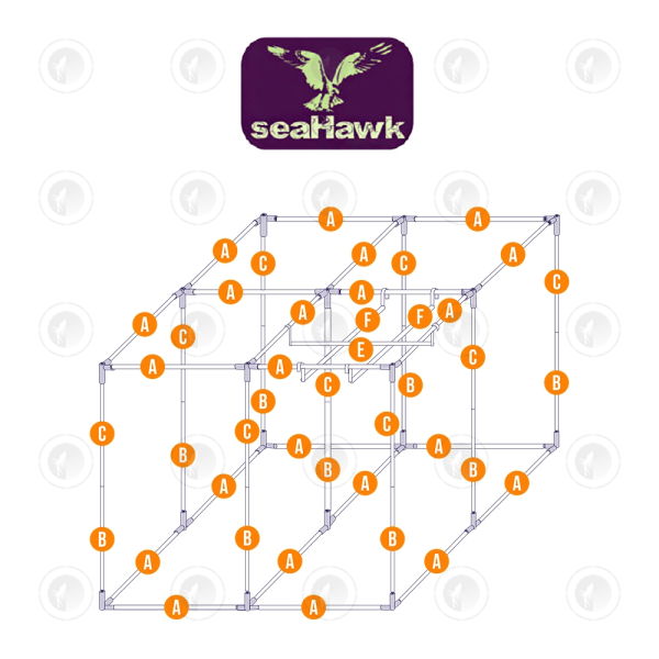 SeaHawk - Smart Indoor Grow Tent | 240CM x 240CM x 200CM or 230CM | Comes In 2 Boxes