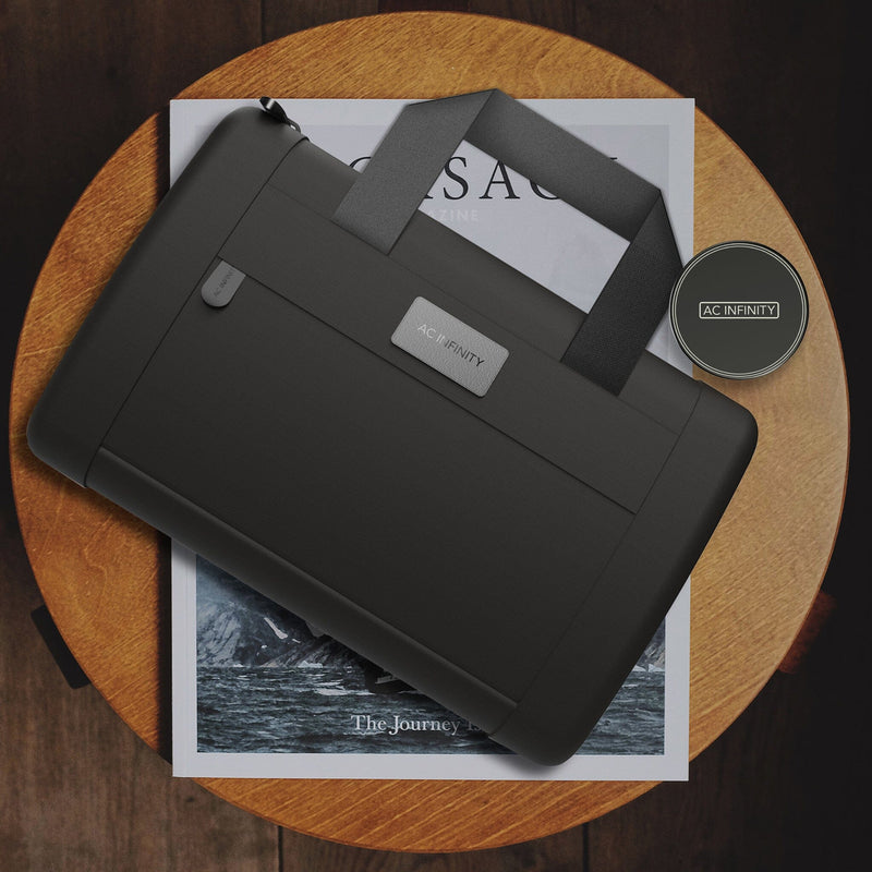 AC Infinity - Smell Proof HandBag | Black | With 900D Nylon Fabric & Carbon Filter Lining