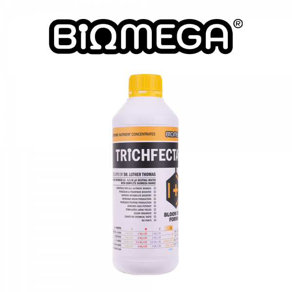 BiOMEGA® - TRiCHFECTA+® | Bloom Boost Formula | Part + / Yellow | 1L | 5L | 20L | PK Booster | Organic Metabolites | Resin & Terpene Stimulant | Pure & Clean