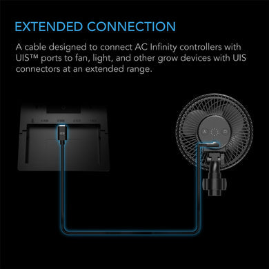 AC Infinity - UIS to UIS Extension Cable | L-Shaped | Male to Male | 10FT or 3.05M