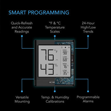 AC Infinity- Cloudcom B2 | Smart Thermo-Hygrometer With Data APP | Integrated Sensor Probe