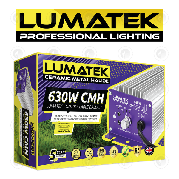 Lumatek - Digital Control CMH Ballast | 630W | Dimmable | 3 Years Warranty