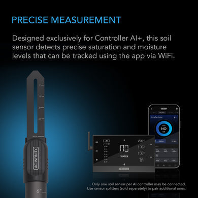 AC Infinity- Soil Sensor Probe | Exclusively for Controller AI+ | Monitors Moisture & Saturation Levels | IP67-Water Resistant