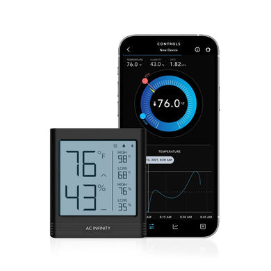 AC Infinity- Cloudcom B2 | Smart Thermo-Hygrometer With Data APP | Integrated Sensor Probe