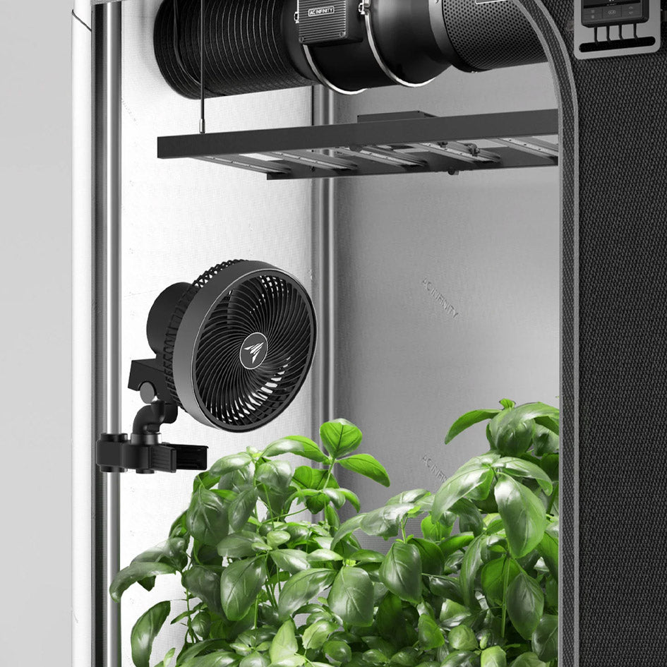 AC Infinity - Cloudray S9 Gen 2 Grow Tent Clip Fan 9” | With 10 Level Dynamic Wind modes & Fan Speeds |10-Level Auto Oscillation