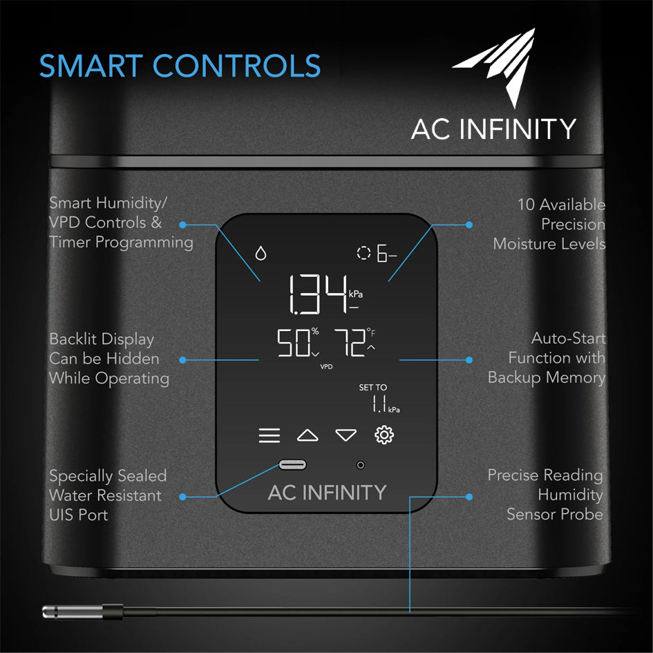 AC Infinity- Cloudforge T7 V2 | Environmental Plant Humidifier | 15 L | Smart Controls With Targeted Vaporising