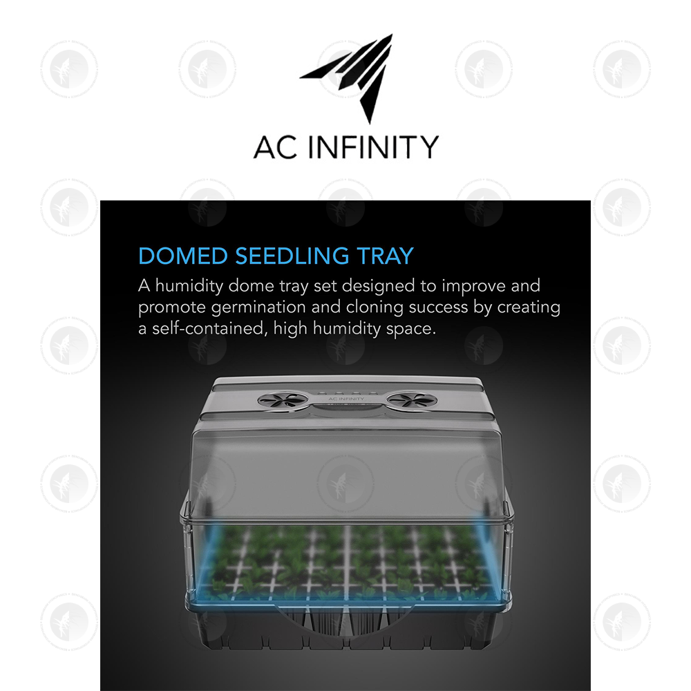 AC Infinity- Humidity Dome | Propagation Kit With Height Extension | 5x8 Cell Tray