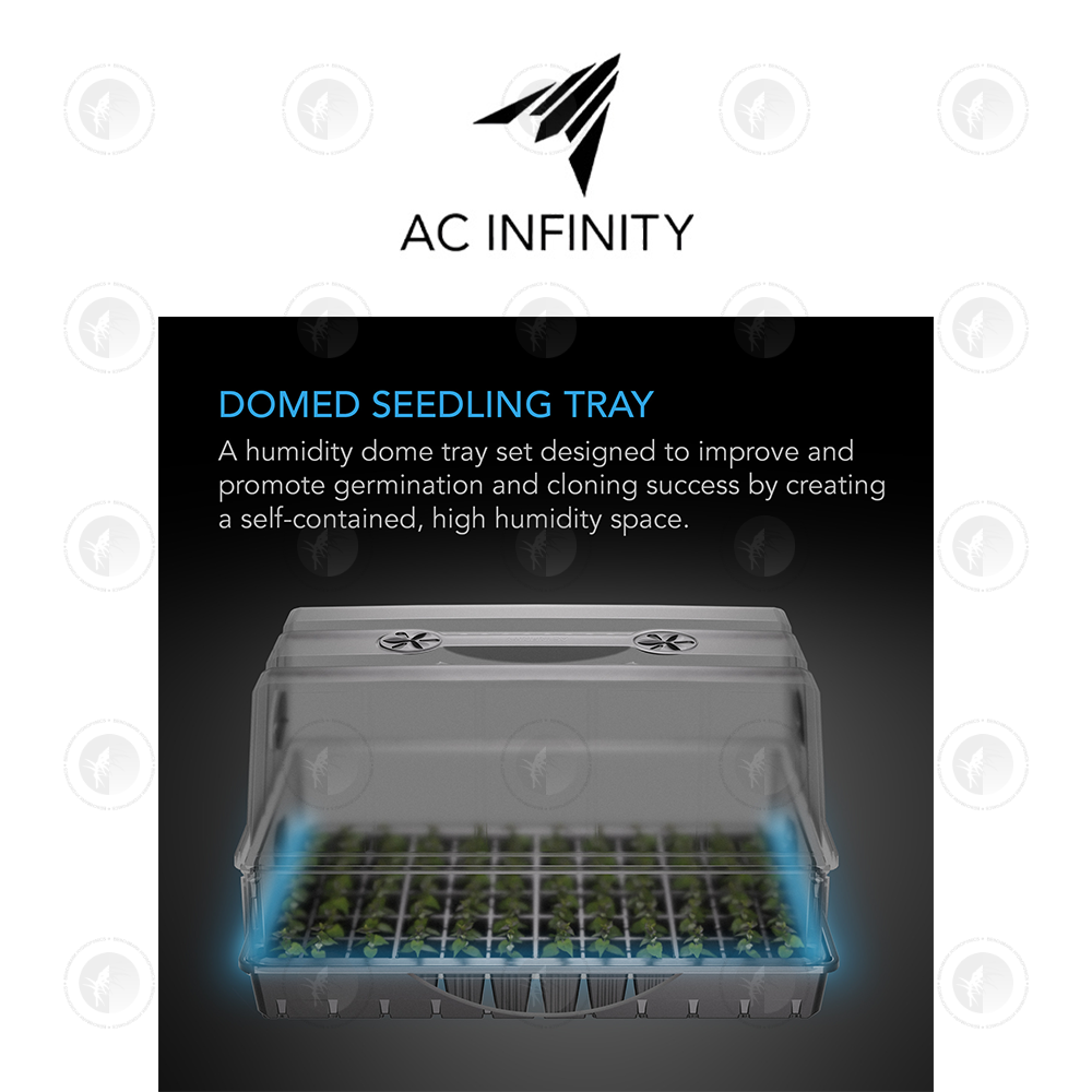 AC Infinity- Humidity Dome XL | Propagation Kit | 6x12 Cell Tray with Height Extension