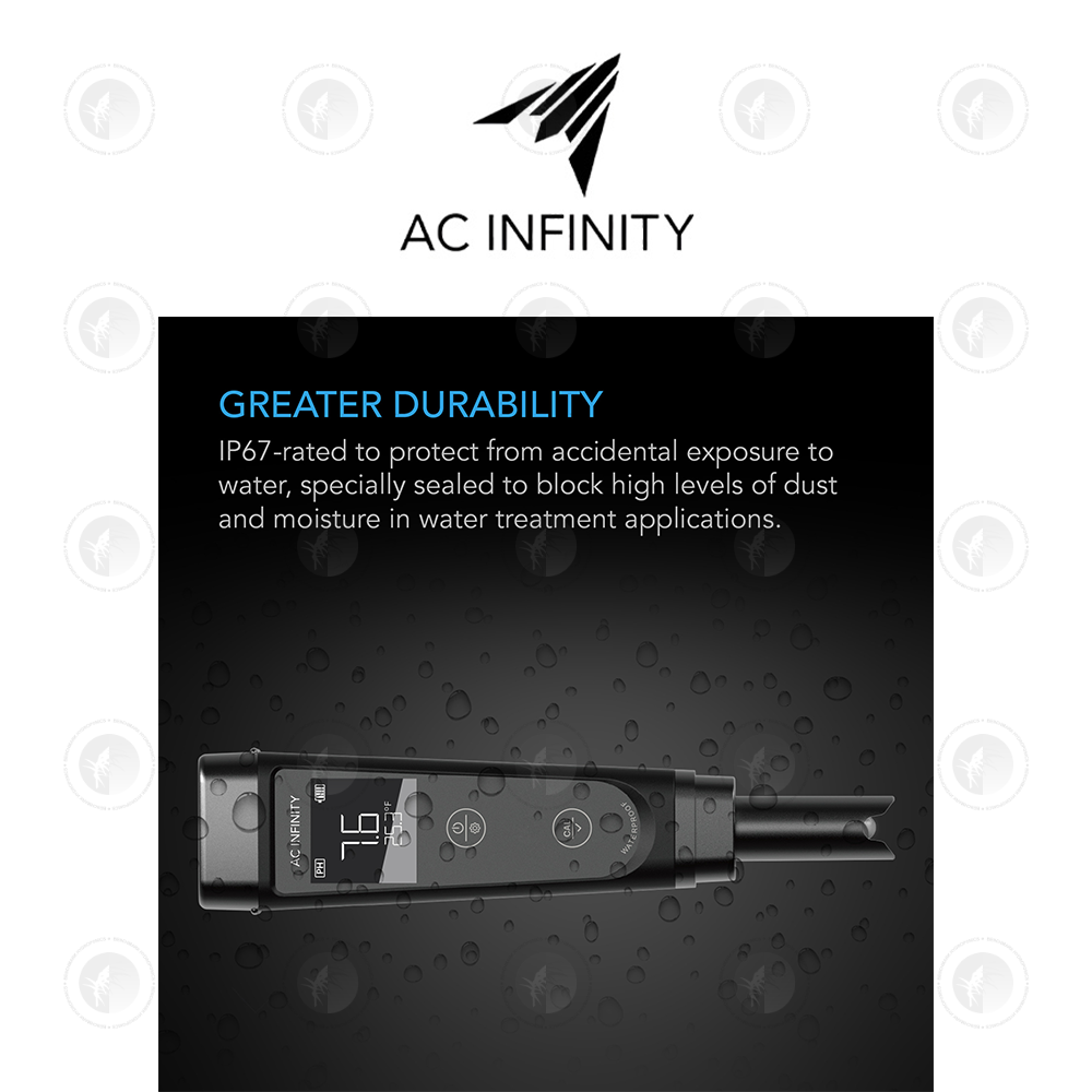 AC Infinity- Hydroponic Meter Pro Kit | ALL-IN-ONE PH PEN | Interchangeable Probe