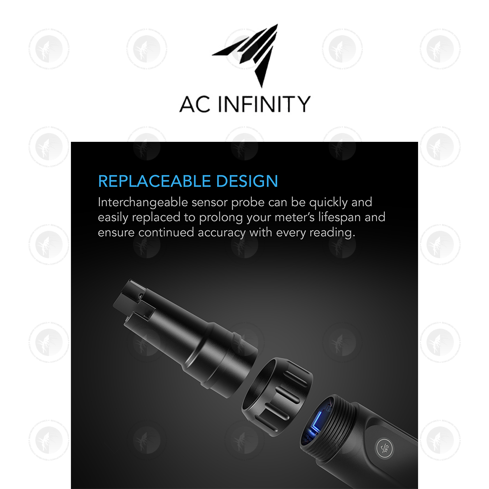 AC Infinity- Hydroponic Meter Pro Kit | ALL-IN-ONE PH PEN | Interchangeable Probe