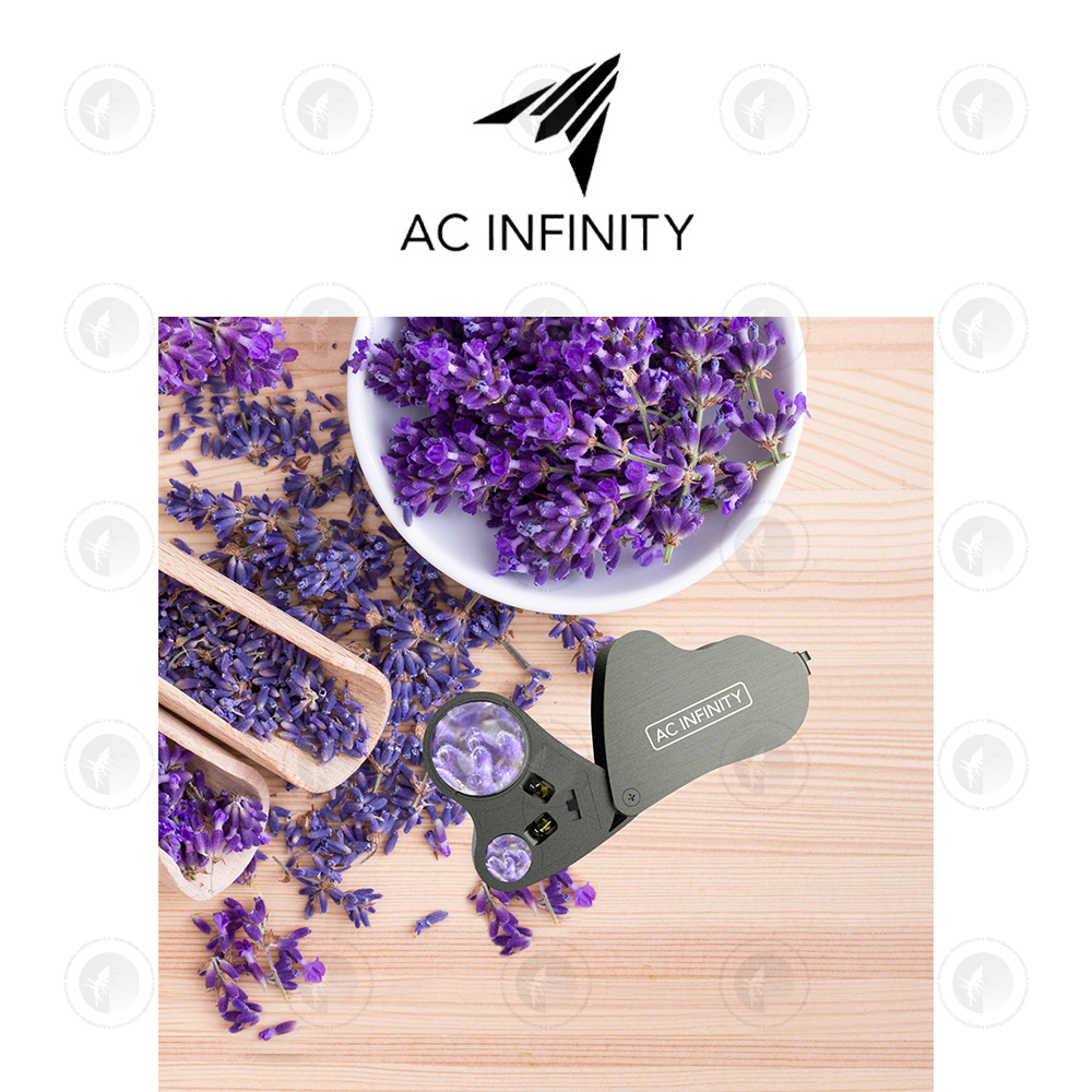 AC Infinity- Jewelers Loupe | Pocket Magnifying Glass with LED Light and Dual Lenses