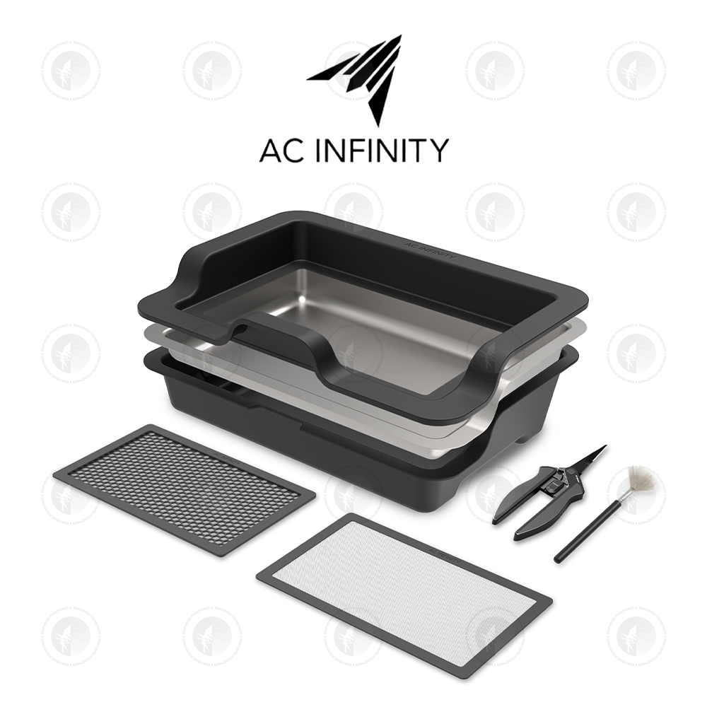 AC Infinity- Large Trim Tray System | 3-Tray & 2-Screen Kit | Interchangeable & Ergonomic Design
