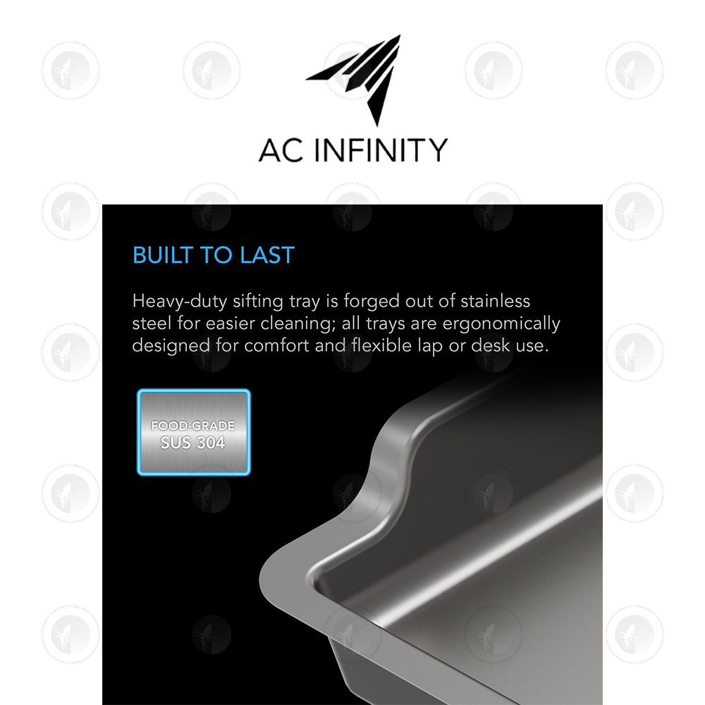 AC Infinity- Large Trim Tray System | 3-Tray & 2-Screen Kit | Interchangeable & Ergonomic Design