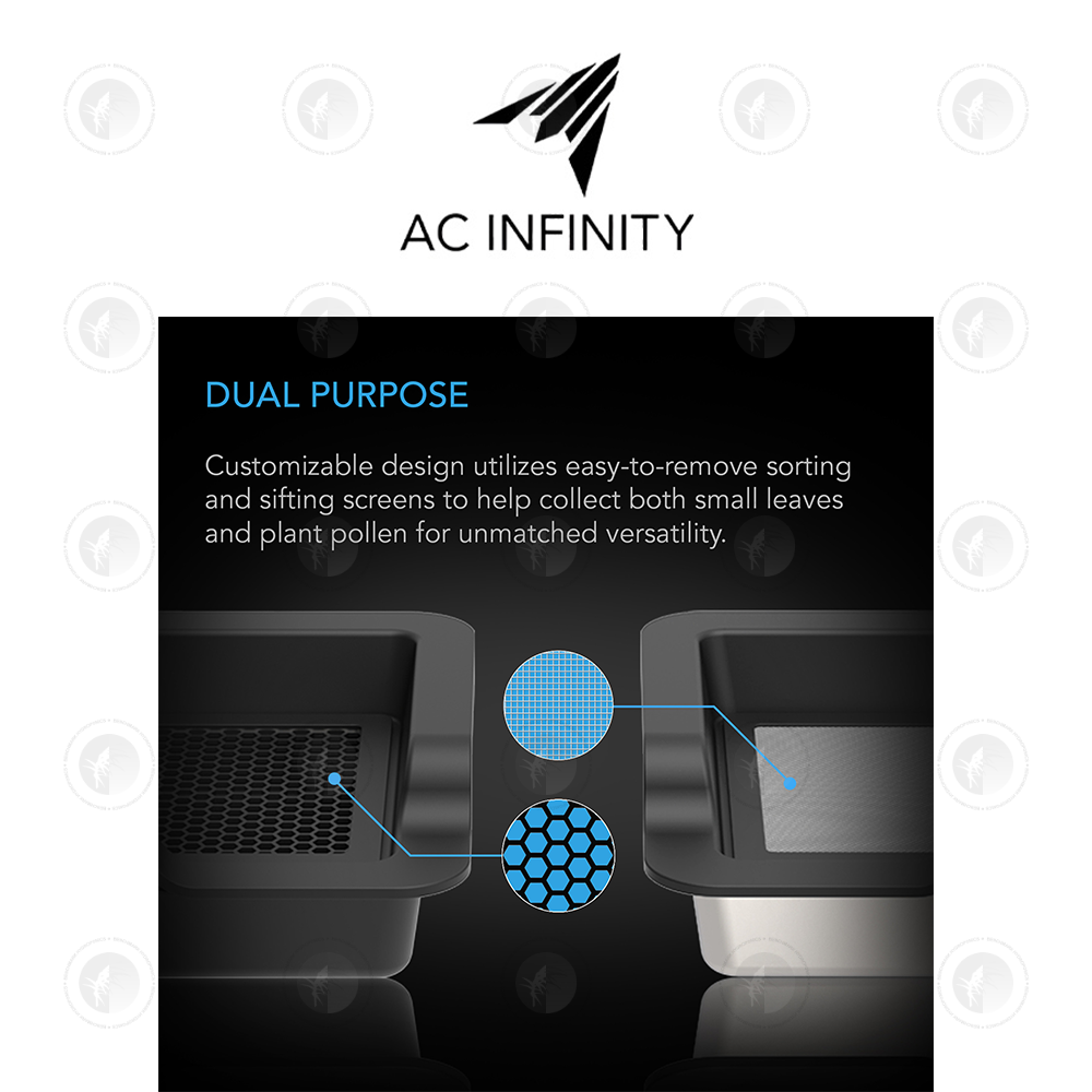 AC Infinity- Large Trim Tray System | 3-Tray & 2-Screen Kit | Interchangeable & Ergonomic Design