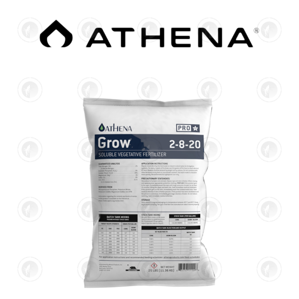 Athena - Pro Line Grow | Bag or Box | 10LB Box of 5 X 2LB / 25LB Bag or 25LB Box of 5 X 5LB Seperate Bags | For Vegetative Stage