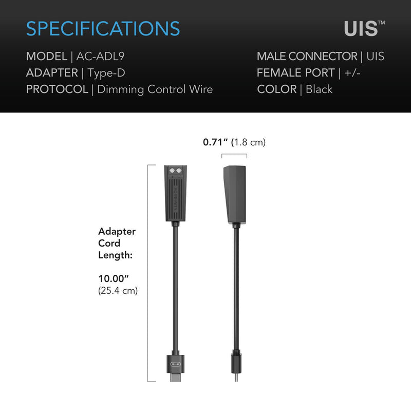 AC Infinity- UIS Lighting Adapter Type-D | For LED Grow Lights With Dimmer | Control Wire Drivers