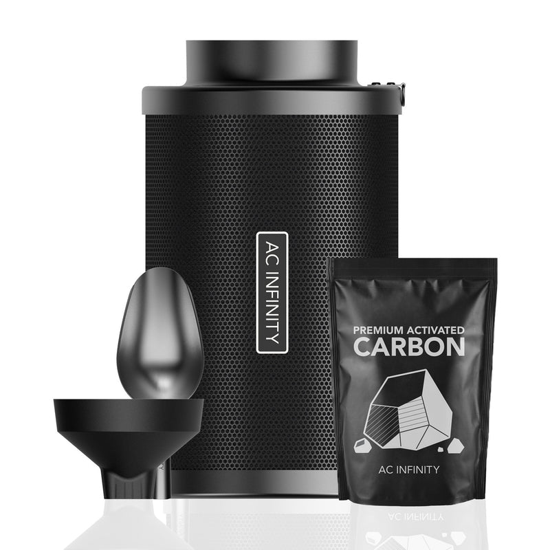 AC Infinity- Refillable Carbon Filter Kit | With Charcoal Refill | 6 Inch 150 MM