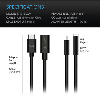 AC Infinity - UIS to UIS Extension Cable | Male to Female | 10FT or 3.05M