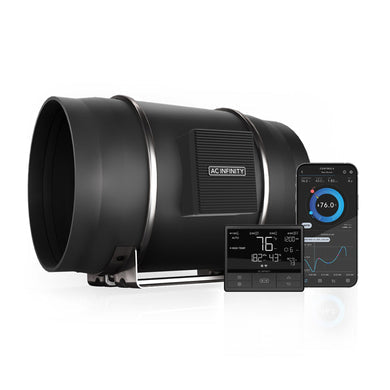 AC Infinity - Cloudline Pro T12 | Quiet EC Inline Fan | With Temperature, Humidity & VPD Controller | Controller 69 Pro| 12” / 300MM