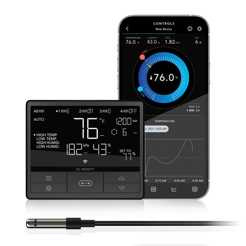 AC Infinity- Controller 69 Pro WIFI / Bluetooth | Independent Programs for Four Devices | Dynamic VPD | Temp | Humidity | Scheduling | Cycles | Data App
