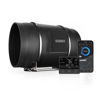 AC Infinity - Cloudline Pro T10 | Quiet EC Inline Fan | With Temperature, Humidity & VPD Controller | Controller 69 Pro| 10” / 250MM