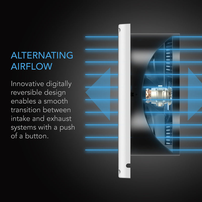 AC Infinity- Room To Room Fan | Two-Way Airflow | Temperature Controller | 8 Inch / 200 mm