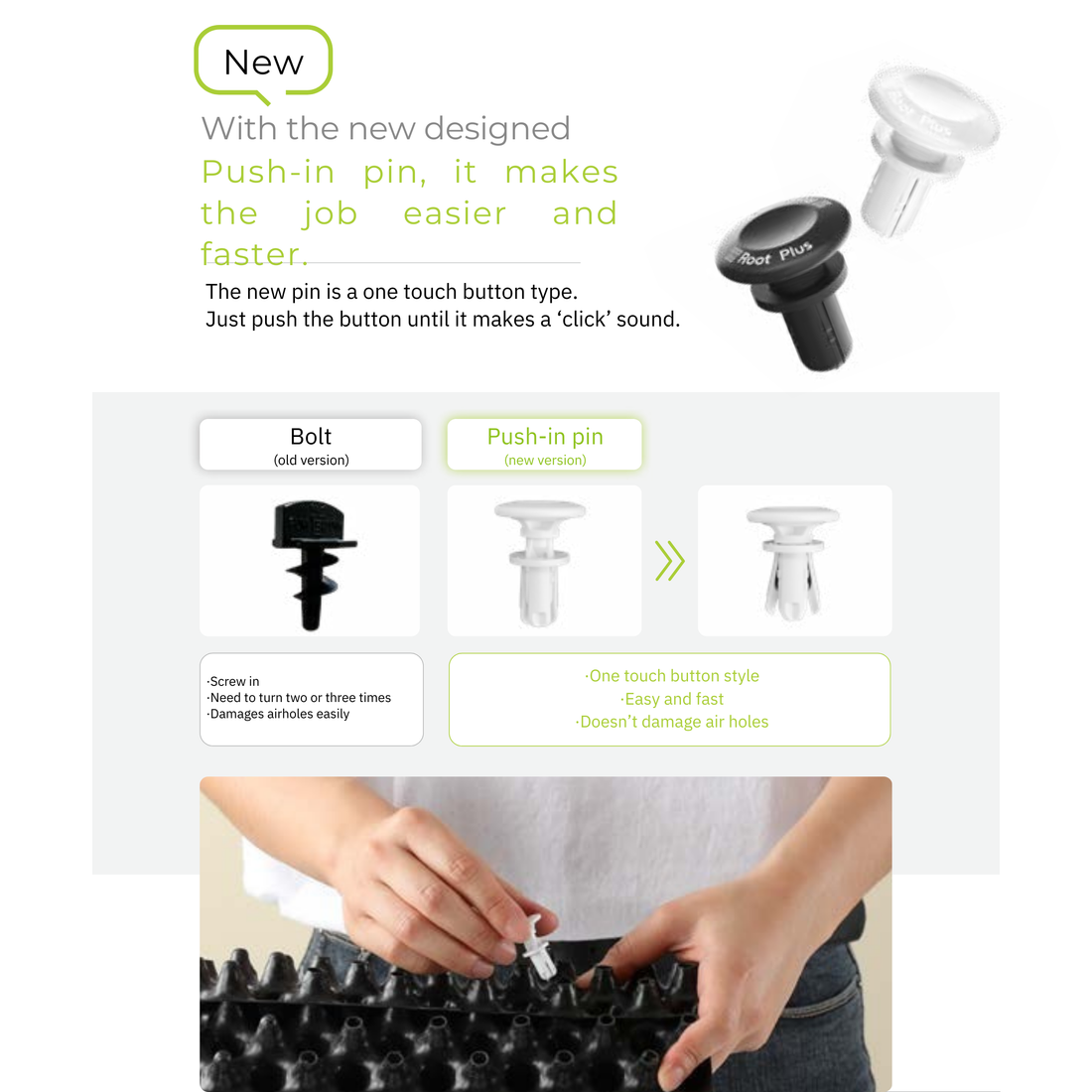 RootPlus - Air Root Pruning Pots | Made In Korea | Non-Toxic | Various Sizes