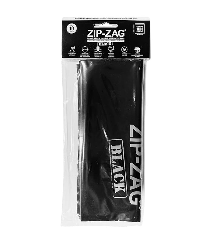 Zip-Zag - Black Resealable Bags | 28G / 250G | Oxidation Prevention | Smell Proof