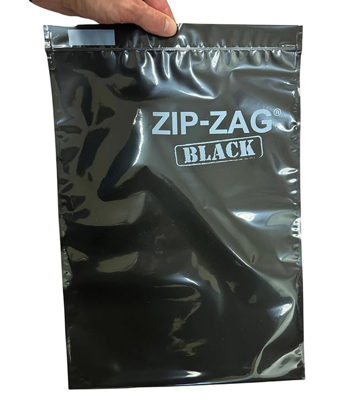 Zip-Zag - Black Resealable Bags | 28G / 250G | Oxidation Prevention | Smell Proof