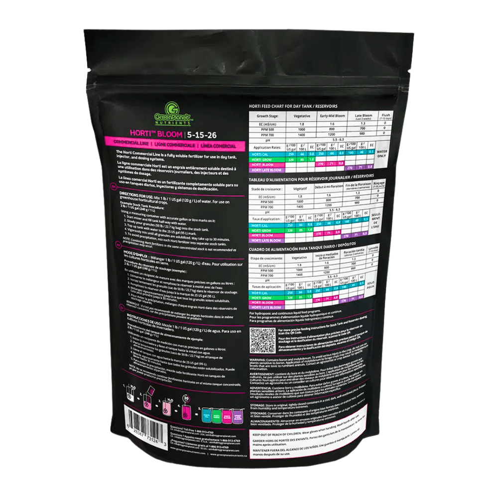 Green Planet - Horti Bloom | 2.3KG | (5-15-26) + Mg + S + Micronutrients | Premium Dry Fertilizer for Early to Mid-Flowering Stages