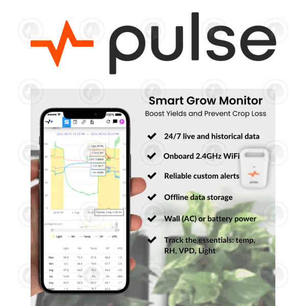 Pulse - One Smart Environment Monitor | VPD | RH | Temperature | Dew Point | Light Sensor