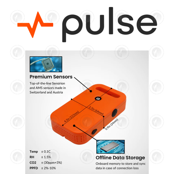Pulse - Pro Smart Environment Monitor | Measure Temp | CO2 | PAR/PPFD /Spectrum Sensors