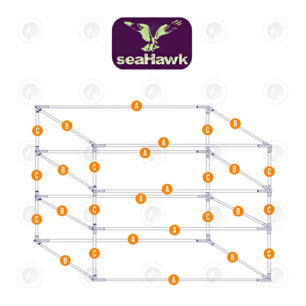 SeaHawk - Modular Clone Tent | 120CM x 60CM x 120CM | Multi Level | Perfect For Propagation & Drying
