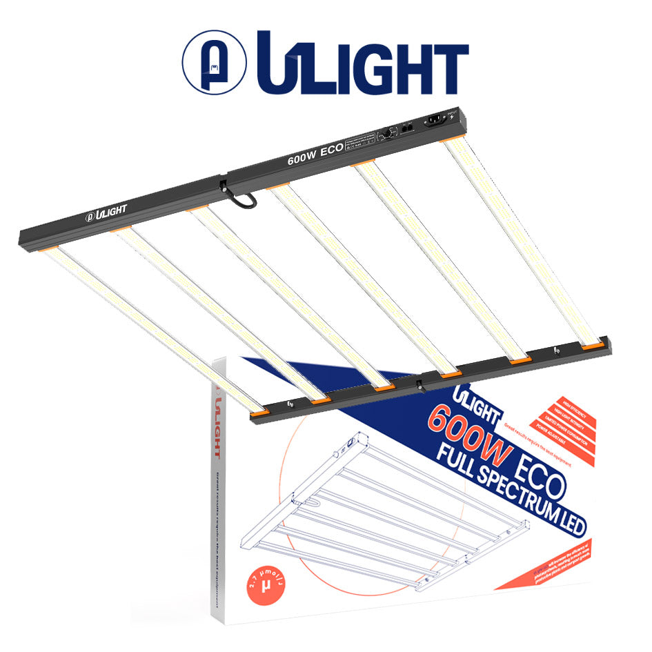 ULight - ECO LED Grow Light Panel | 600W | 2.7 µmol/J | Dimmable | IP65 | Full Spectrum