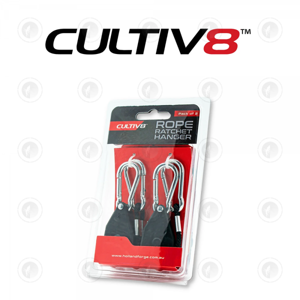 Cultiv8 - Rope Ratchet Hangers | 2 Pack | Hold 68KG per Ratchet