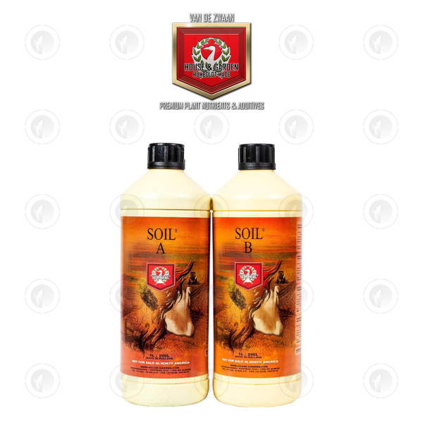 House & Garden - Soil Base A&B Nutrient | 1L 5L 10L 20L Set | Made for Soil