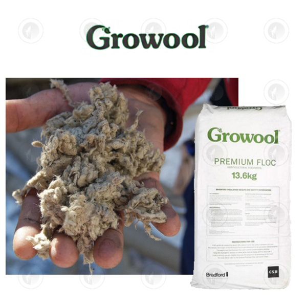 Growool - Premium Rockwool Floc | 13.6KG / 110L Bag | Granulated Rockwool