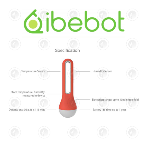 iBebot - Air Comfort | Temperature & Humidity Sensor | Wireless Monitor & Record | Phone Linkable