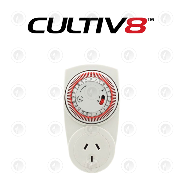 Cultiv8 - Mechanical Timer | 10 Amp | 15 Minute Intervals | With Seconds Dial