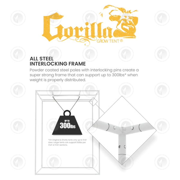 Gorilla - Grow Tent | GGT44 | 4X4FT / 122CM x 122CM x (213-244)CM