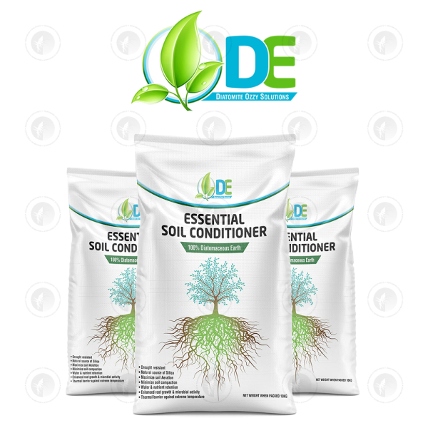 DE Ozzy - Diatomaceous Earth Rocks | Essential Soil Conditioner | 10KG | Retain Moisture | Root Enhancer