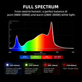 Spider Farmer - G5000 | 480W | WiFi & Bluetooth App-Controlled | Dimmable | Full Spectrum LED Grow Light for 4’x4′ (120 x 120cm) | 2025