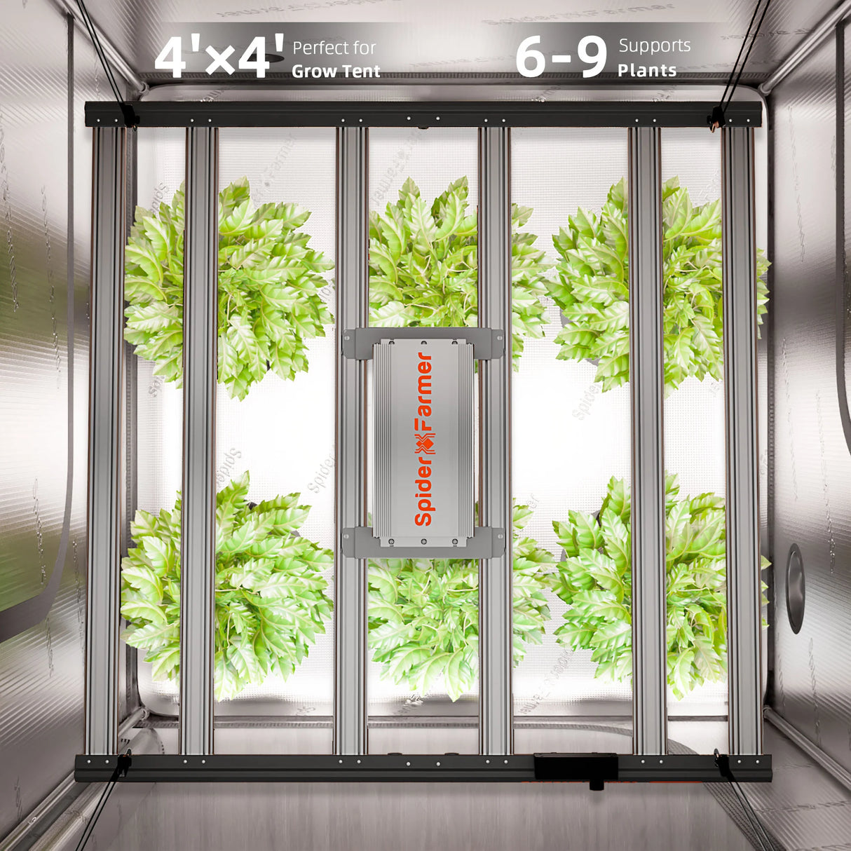 Spider Farmer - G5000 | 480W | WiFi & Bluetooth App-Controlled | Dimmable | Full Spectrum LED Grow Light for 4’x4′ (120 x 120cm) | 2025