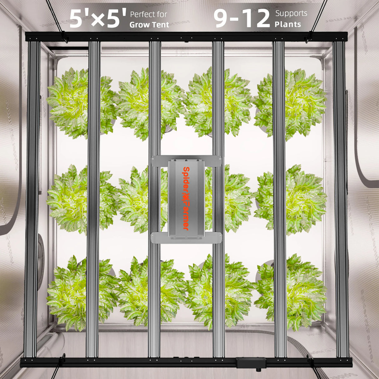 Spider Farmer - G8600 | 800W | WiFi & Bluetooth App-Controlled | Dimmable | Full Spectrum | CO2 Commercial LED Grow Light for 5X5 (150 x 150 cm)