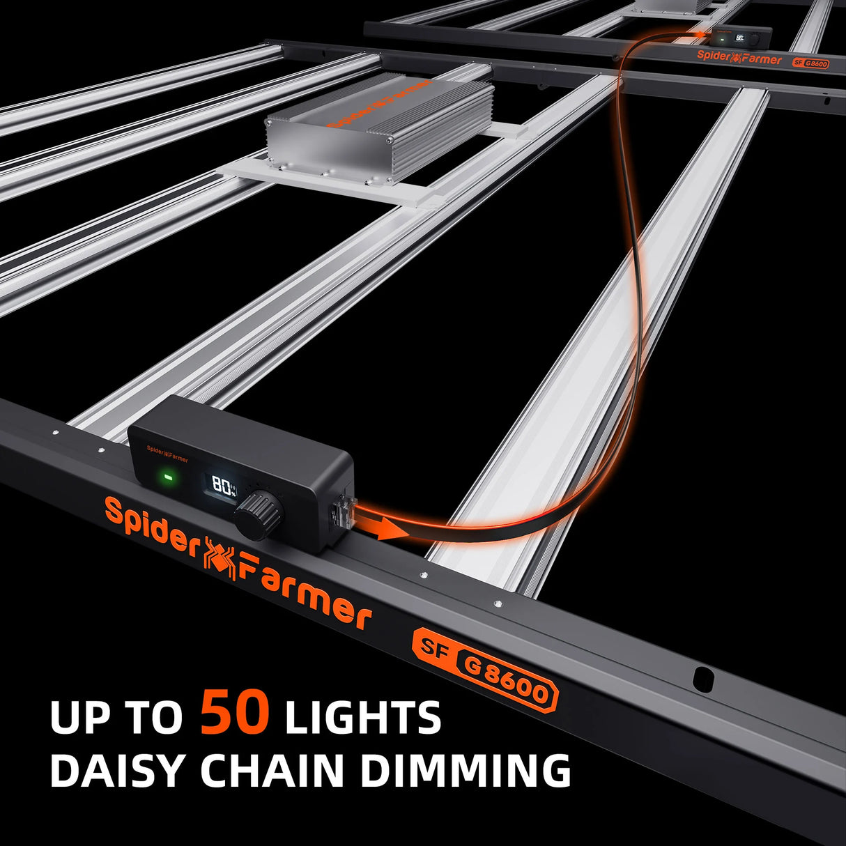 Spider Farmer - G8600 | 800W | WiFi & Bluetooth App-Controlled | Dimmable | Full Spectrum | CO2 Commercial LED Grow Light for 5X5 (150 x 150 cm)