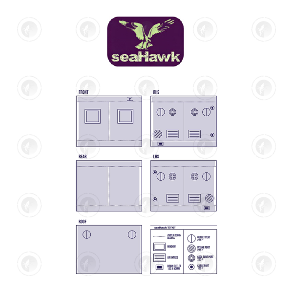 Sea Hawk Smart Indoor Grow Tent - 290CM x 290CM x 230CM | Extra High