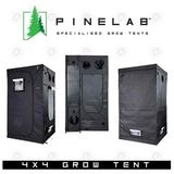 Pinelab Specialised Grow Tent - 1.2M x 1.2M x 2.13M High (4FT x 4FT) | With CFM Kit & Gear Board